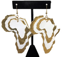 3" Upcycled Layered Africa Earrings