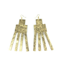 Upcycled Gold Leather Earrings